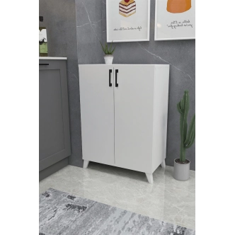 Policová komoda FENVOR, bílá