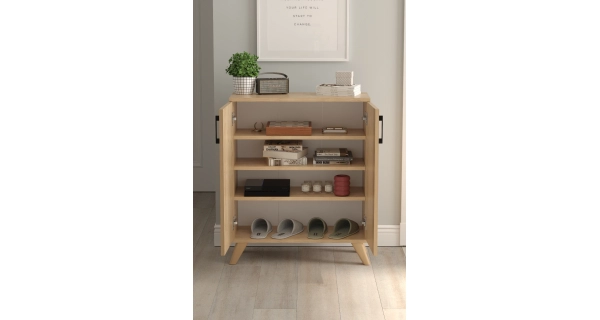 Policová komoda FENVOR, dub safírový