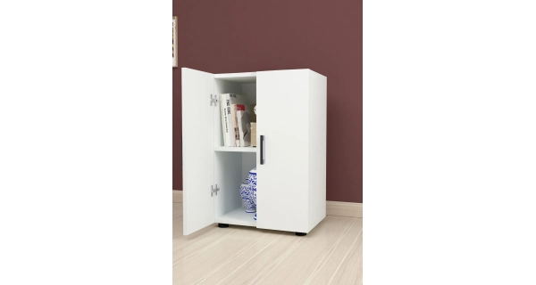 Policová komoda GENMO, bílá