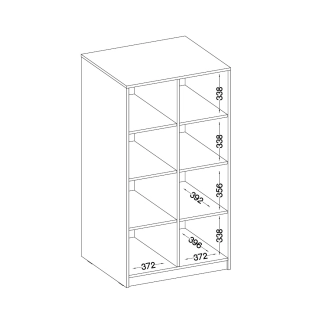 Policová skříň AGEPSTA 2D, dub artisan