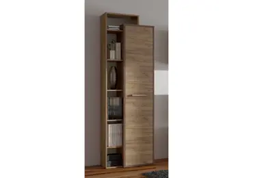 Policová skříň DORINDA levá, craft tobaco/craft zlatý