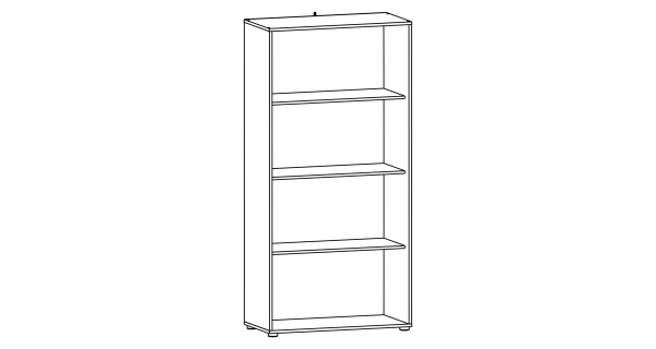 Policová skříň GEBROULAZ 2D, bílá