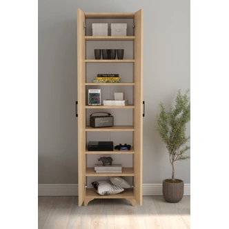 Policová skříň HALIVCAN, dub safírový