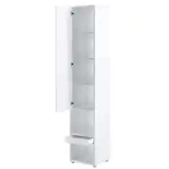 Policová skříň HOYA VII, bílý lesk/bílý mat