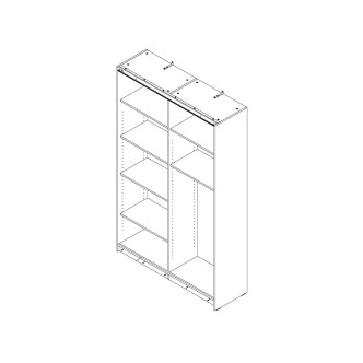Policová skříň KAMRYN, bílá, 5 let záruka DOPRODEJ