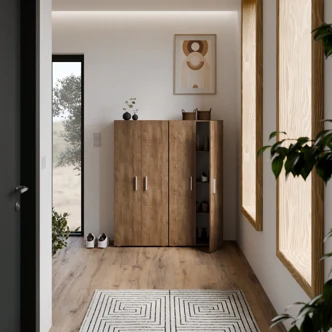 Policová skříň NEJBY BRUNESA, dub lefkas