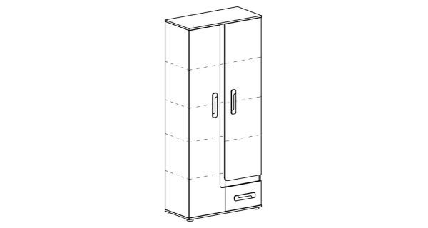 Policová skříň ORAKI III, antracit/tyrkys