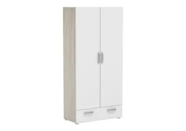 Policová skříň PERK, bílá/dub shannon