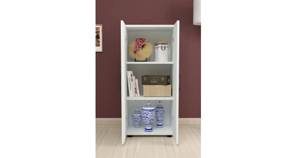 Policová skříňka INLA, bílá