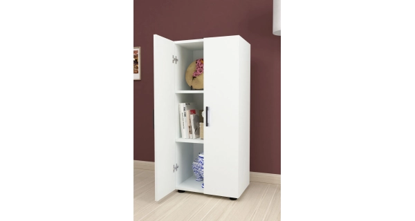 Policová skříňka INLA, bílá