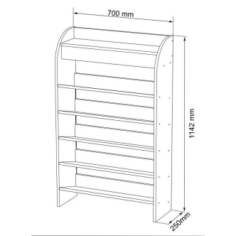 Policový botník LEUCAS, dub sonoma