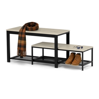 Policový botník NALSON, dub sonoma/černý