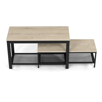 Policový botník NALSON, dub sonoma/černý