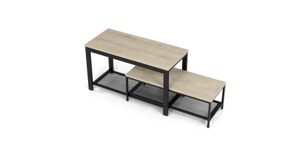 Policový botník NALSON, dub sonoma/černý