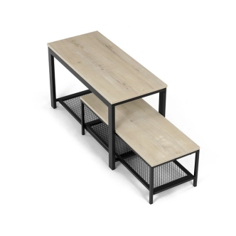 Policový botník NALSON, dub sonoma/černý