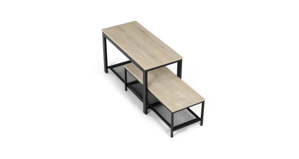 Policový botník NALSON, dub sonoma/černý