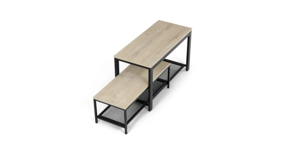 Policový botník NALSON, dub sonoma/černý