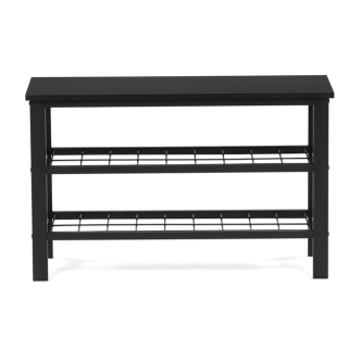 Policový botník VORSTEL bez potahu, černý