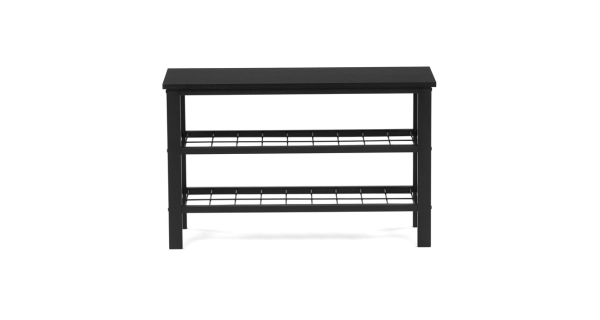 Policový botník VORSTEL bez potahu, černý