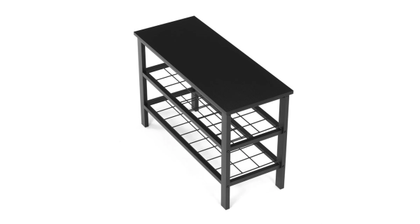 Policový botník VORSTEL bez potahu, černý