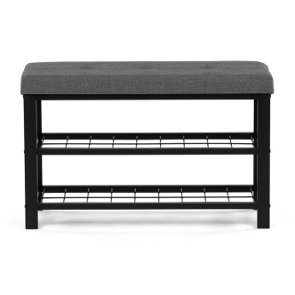 Policový botník VORSTEL, šedý/černý