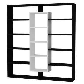 Policový regál BOJOHAGUR, černá/bílá