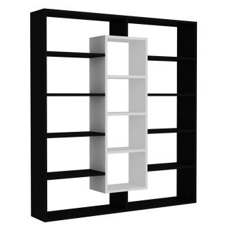 Policový regál BOJOHAGUR, černá/bílá