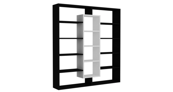 Policový regál BOJOHAGUR, černá/bílá