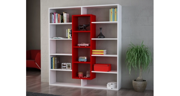 Policový regál BOJOHAGUR, černá/bílá