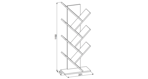 Policový regál WETTERHORN, dub sonoma DOPRODEJ