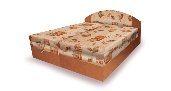 Polohovací čalouněná postel RUDY 160x200 cm, béžová látka