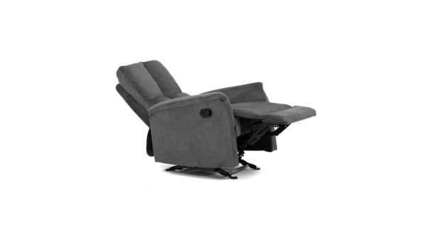 Polohovací křeslo ORKALBEL, šedá látka