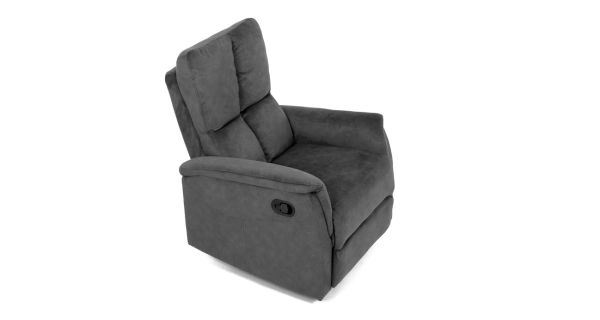 Polohovací křeslo ORKALBEL, šedá látka