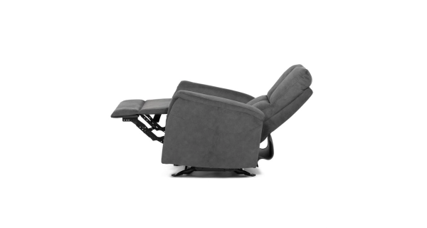 Polohovací křeslo ORKALBEL, šedá látka