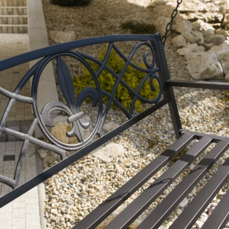 POPULIS, zahradní houpačka, černá, 127 cm