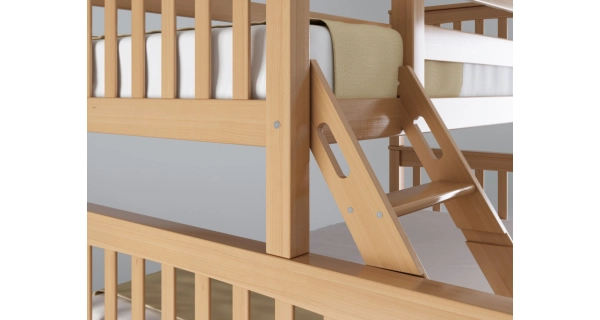 Poschoďová postel DENDA 90/140 s rošty, buk natur