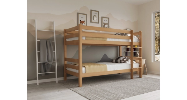 Poschoďová postel LENDA 90, buk natur