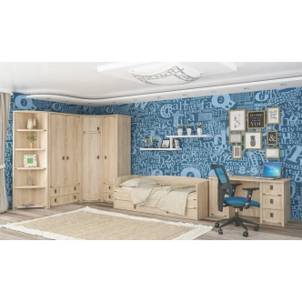 Postel 90x200 cm s úložným prostorem RODOLFI, dub sonoma