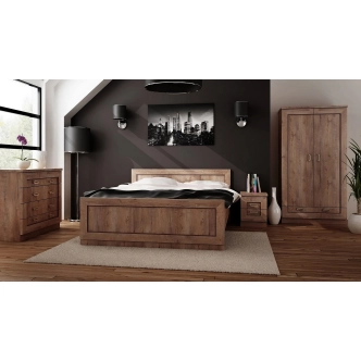 Postel ACHAO 160x200 cm, dub lefkas