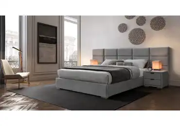 Postel ADMON, 160x200, šedá/chrom