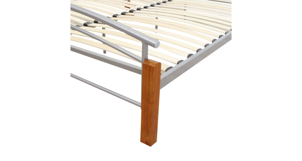 Postel AVERHOA 140x200 cm s roštem, kov/masiv