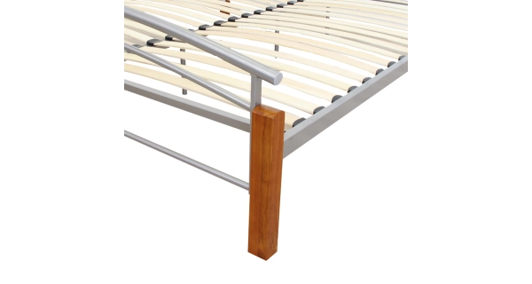 Postel AVERHOA 160x200 cm s roštem, kov/ masiv