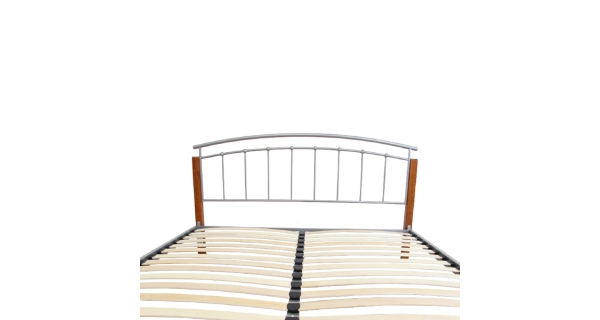 Postel AVERHOA 160x200 cm s roštem, kov/ masiv