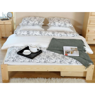 Postel BELUKHA 160x200 cm s roštem, masiv borovice