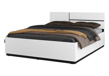 Postel BONIFACIO 160x200 cm, bílá/černá