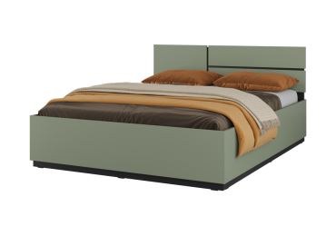 Postel BONIFACIO 160x200 cm, zelená/černá