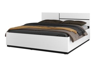 Postel BONIFACIO 180x200 cm, bílá/černá