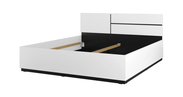 Postel BONIFACIO 180x200 cm, bílá/černá