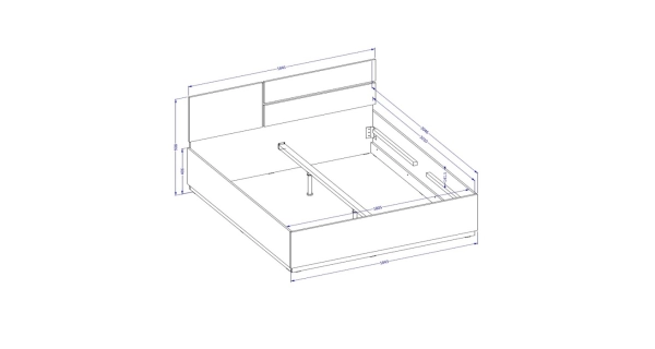 Postel BONIFACIO 180x200 cm, bílá/černá