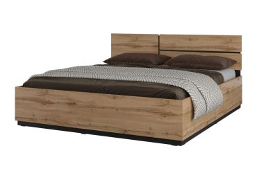 Postel BONIFACIO 180x200 cm, dub wotan/černá